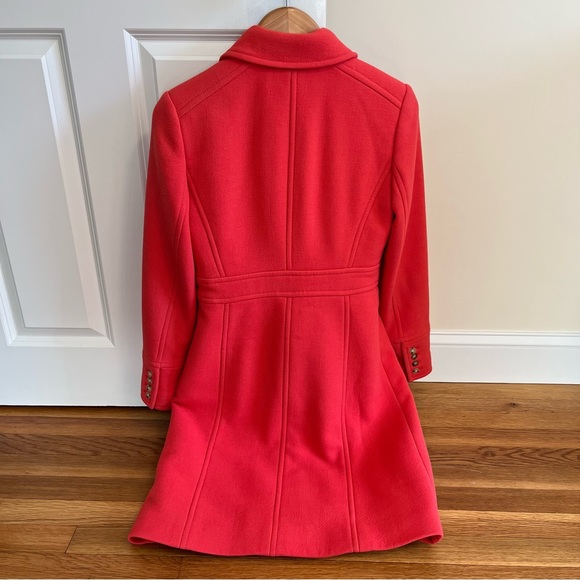 J. Crew Italian Double Cloth Lady Day Coat in Coral Size 4 - Picture 2 of 5